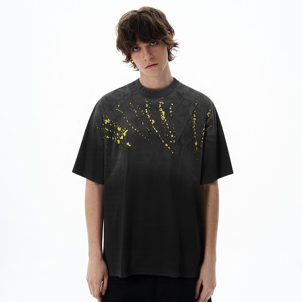 Splatter Graphic | Black T-Shirt - Santo
