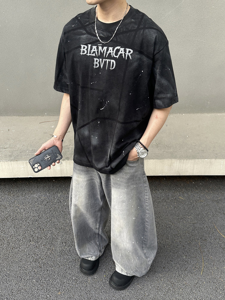 Men's Oversized Cotton T-Shirt | Retro Graphic Print