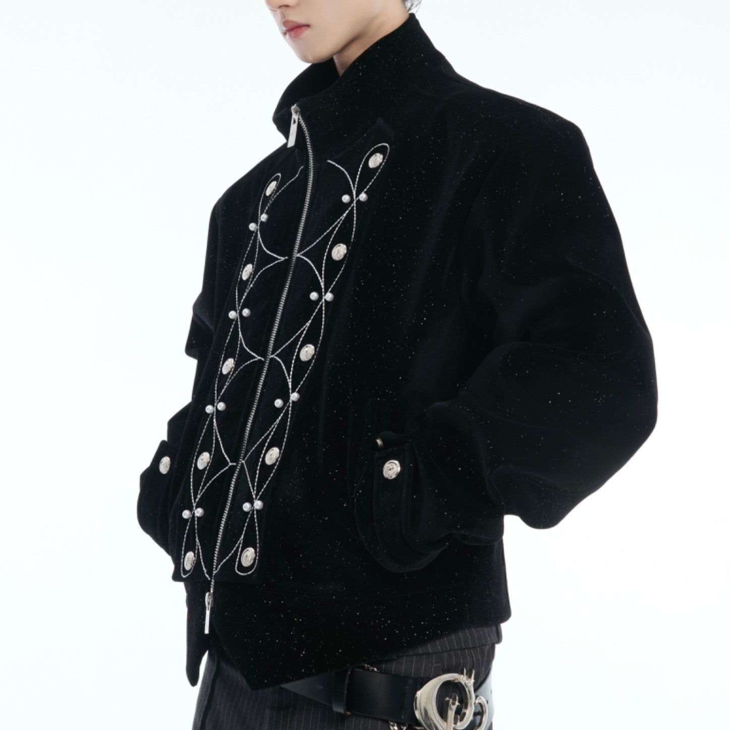 Royal Chain Detail | Velvet Jacket - Santo
