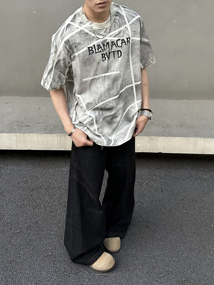 Men's Oversized Cotton T-Shirt | Retro Graphic Print