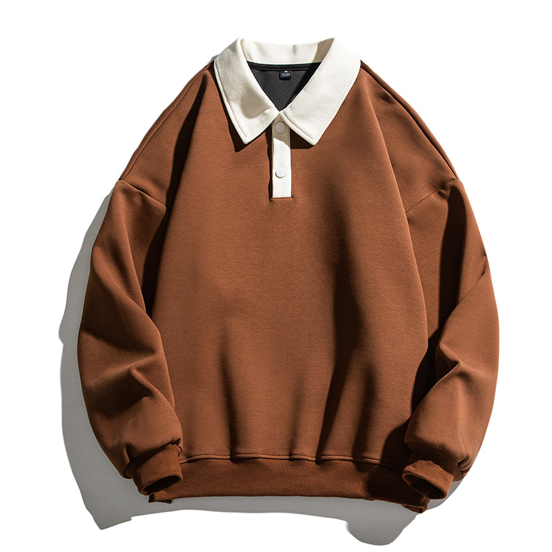 Classic Vibe | Casual Polo Sweatshirt - Santo
