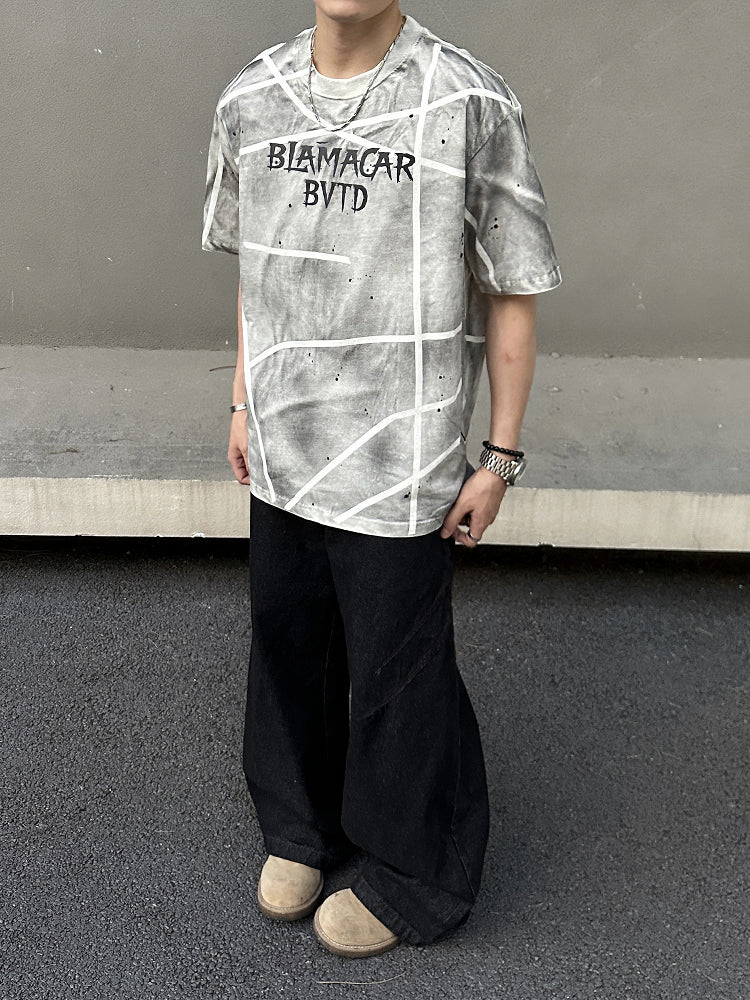 Men's Oversized Cotton T-Shirt | Retro Graphic Print
