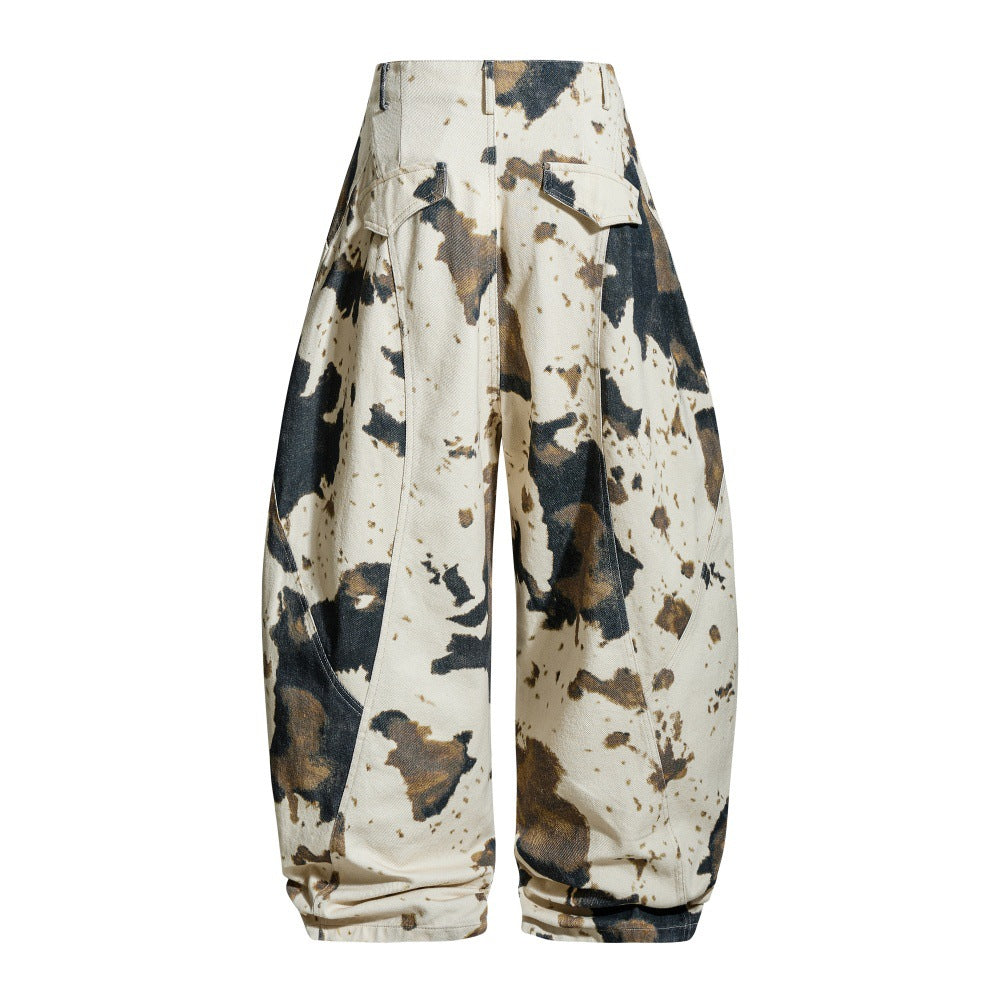 Inkstorm | Splatter-Wash Wide Barrel Pants