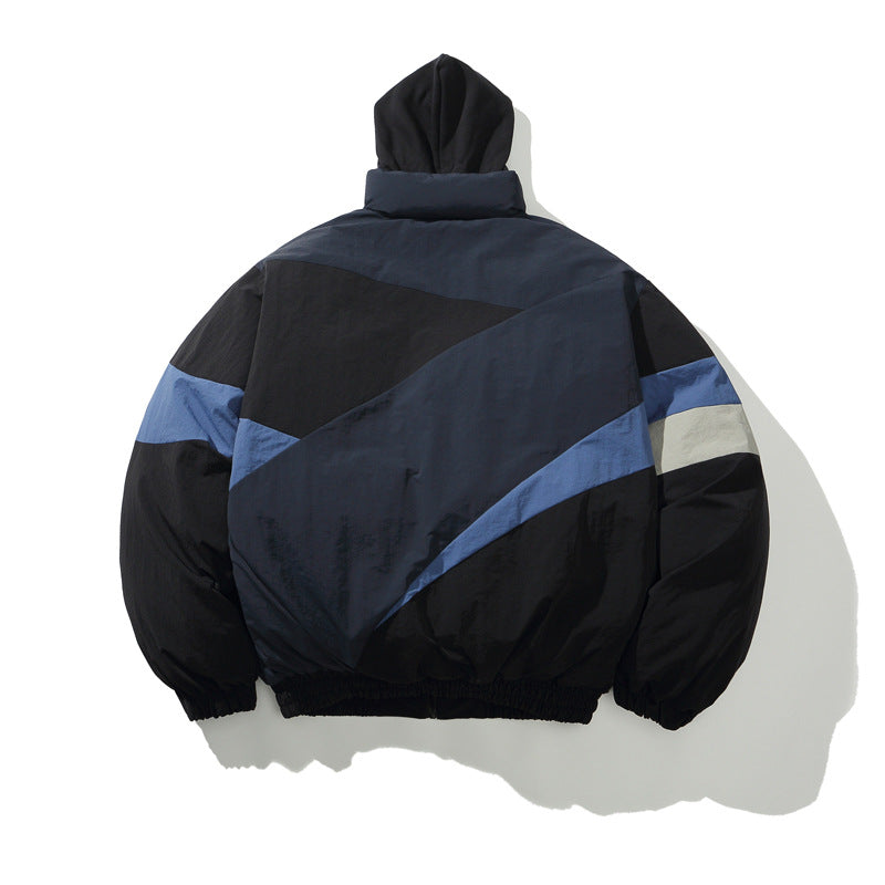 Color Blocking | Contrast Hooded Coat