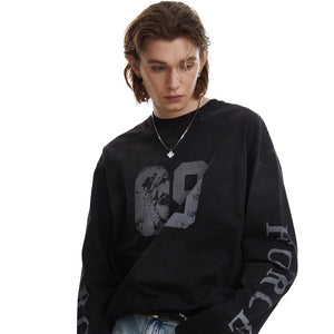 09 | Distressed Long Sleeve T-Shirt - Santo