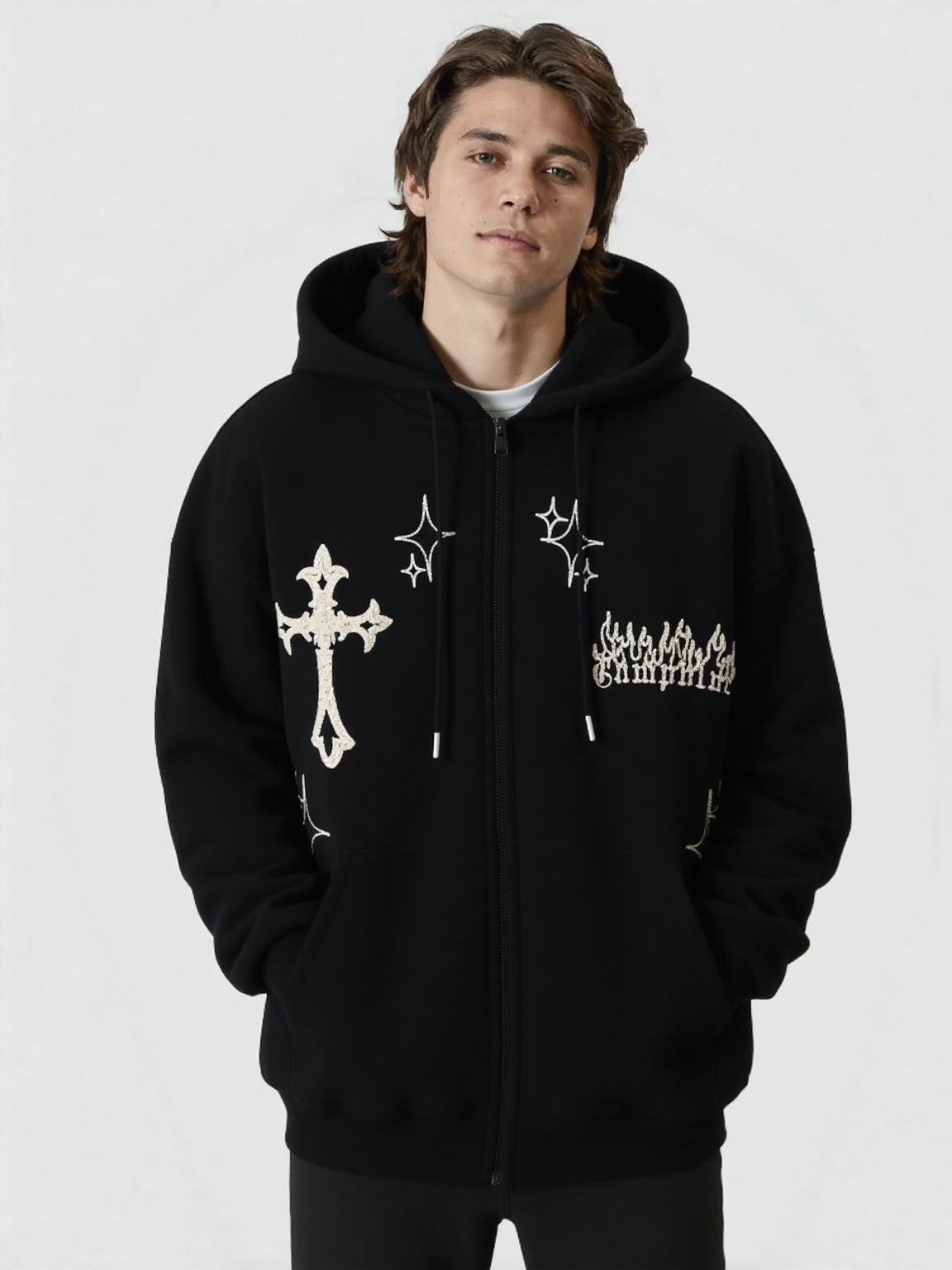 Sparks | Oversized Zipper Hoodie