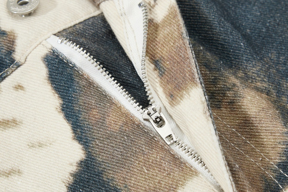 Inkstorm | Splatter-Wash Wide Barrel Pants