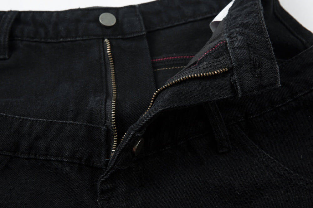 Leopard Graffiti | Patch Jeans Pants