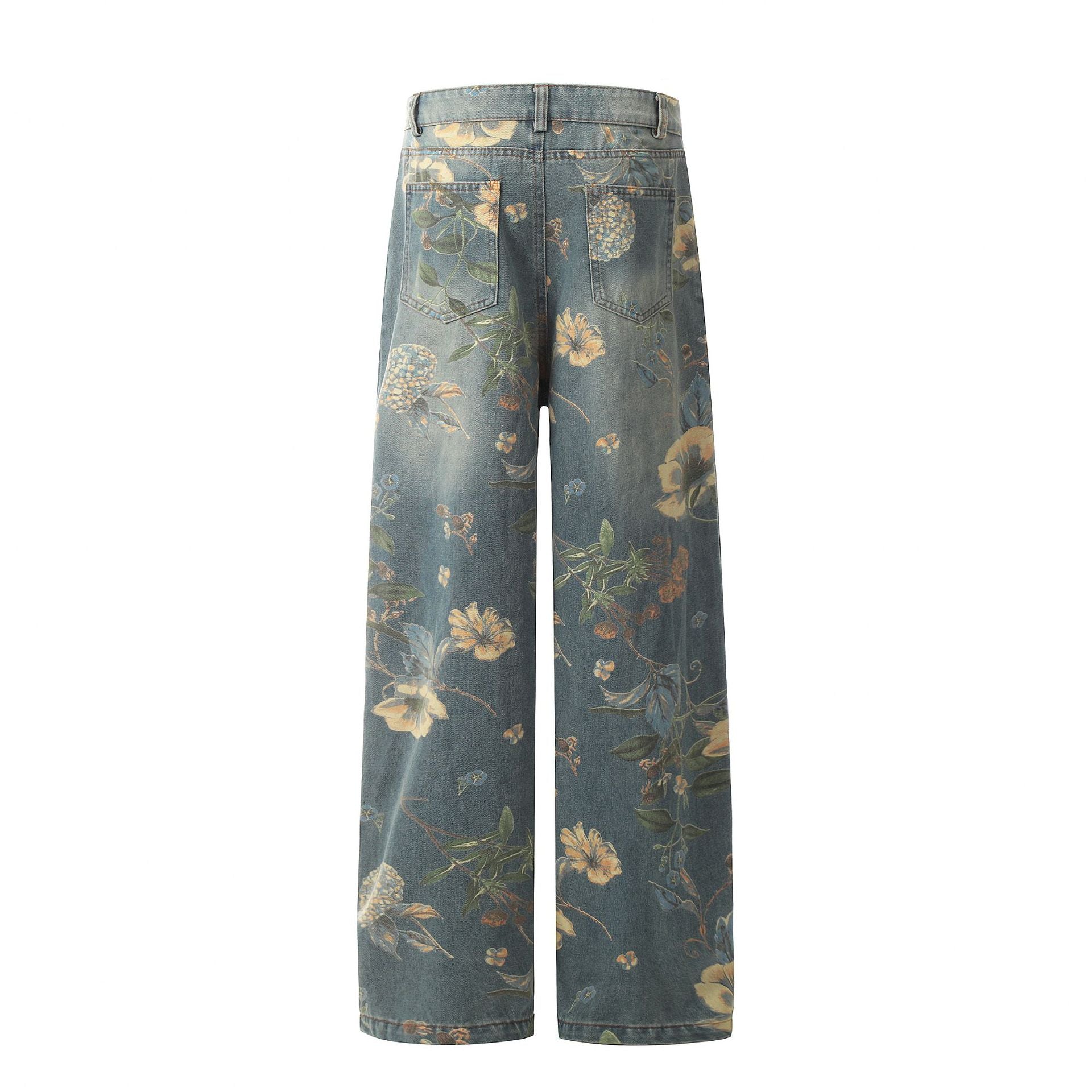 Bouton | Jean à boutons métalliques style streetwear américain