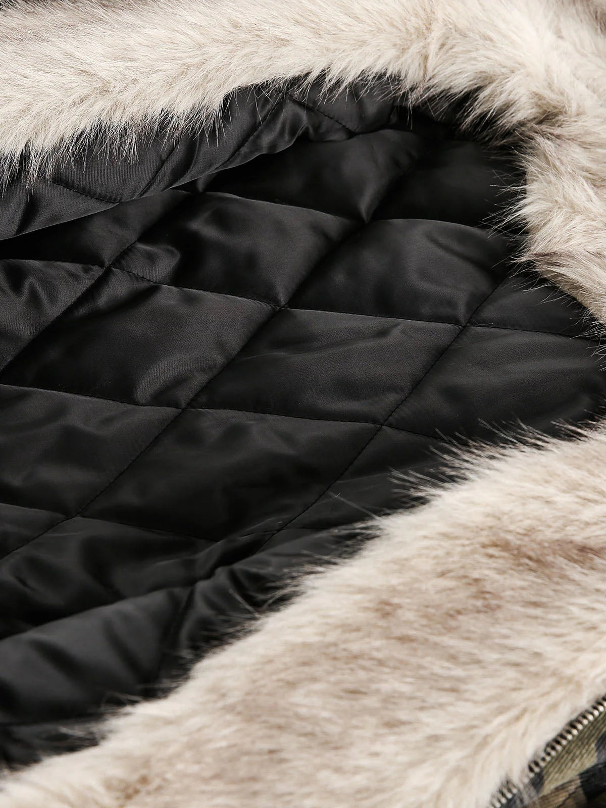 Camouflage Fur | Hooded Jacket - Santo