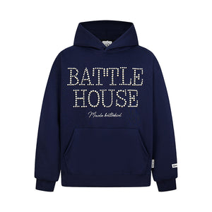 Battle House | Rhinestone Letter Pullover Hoodie