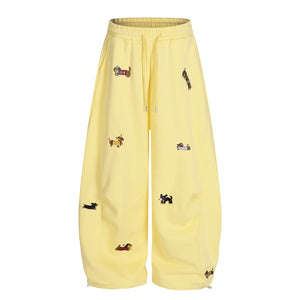 Embroidery | Dog Baggy Barrel Sweatpants