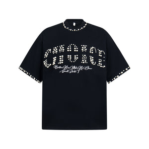 Pearl Studded | Hip Hop T-shirt - Santo