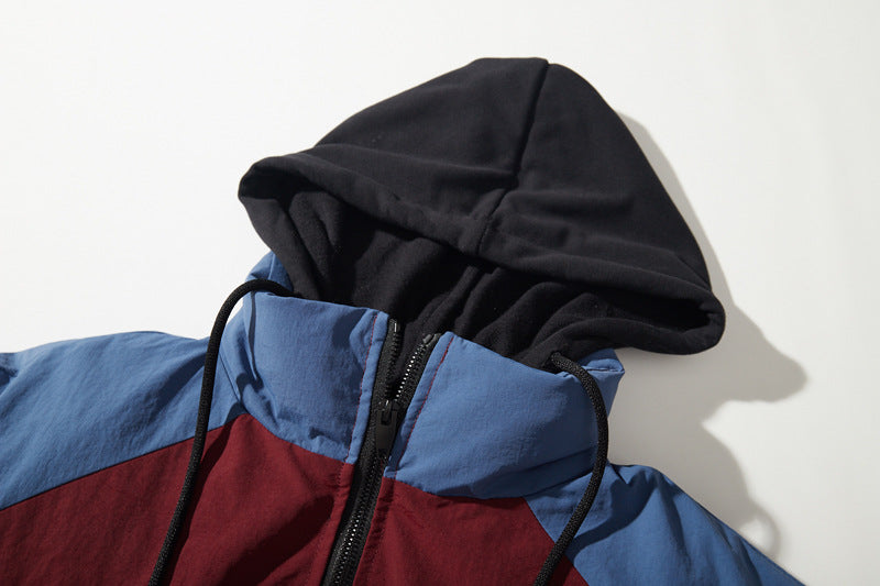 Color Blocking | Contrast Hooded Coat