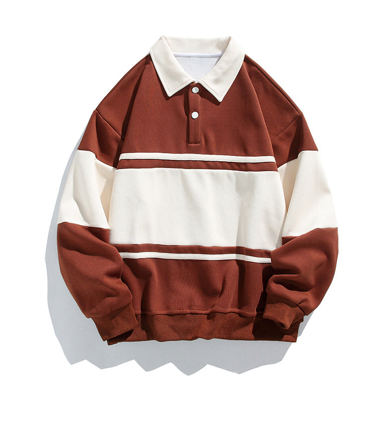 Classic Stripes | Timeless Polo Sweatshirt - Santo