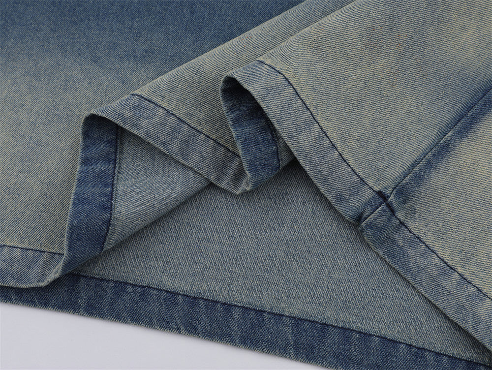Men's Oversized Blue T-Shirt | Acid Wash