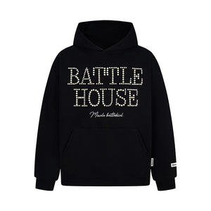 Battle House | Rhinestone Letter Pullover Hoodie