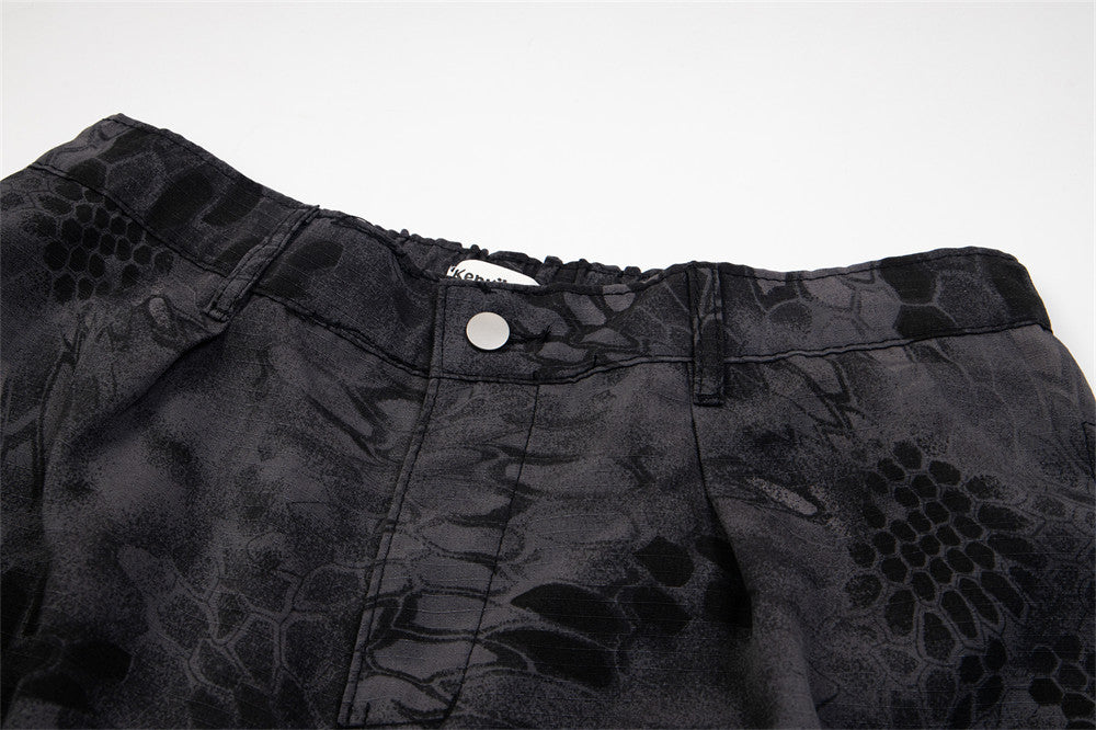 Men's Oversized Cargo Trousers | Camo Print