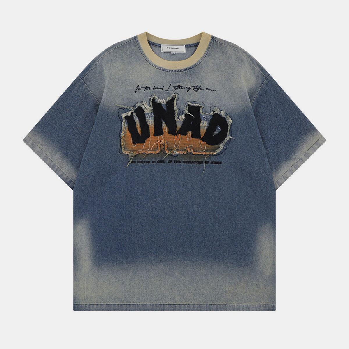 Men's Oversized Blue T-Shirt | Acid Wash