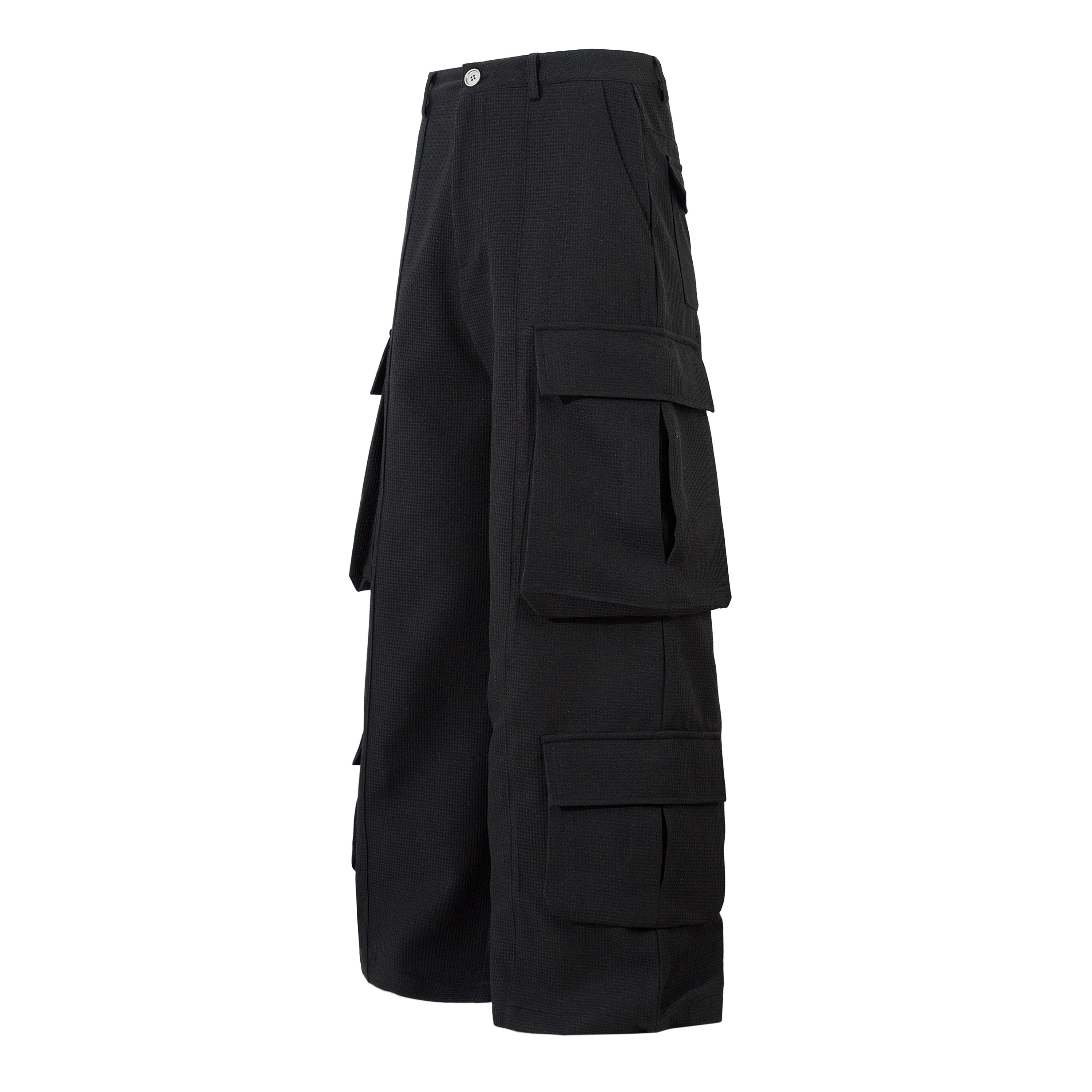 Unisex Multi-Pocket Wide Cargo Pants - Santo