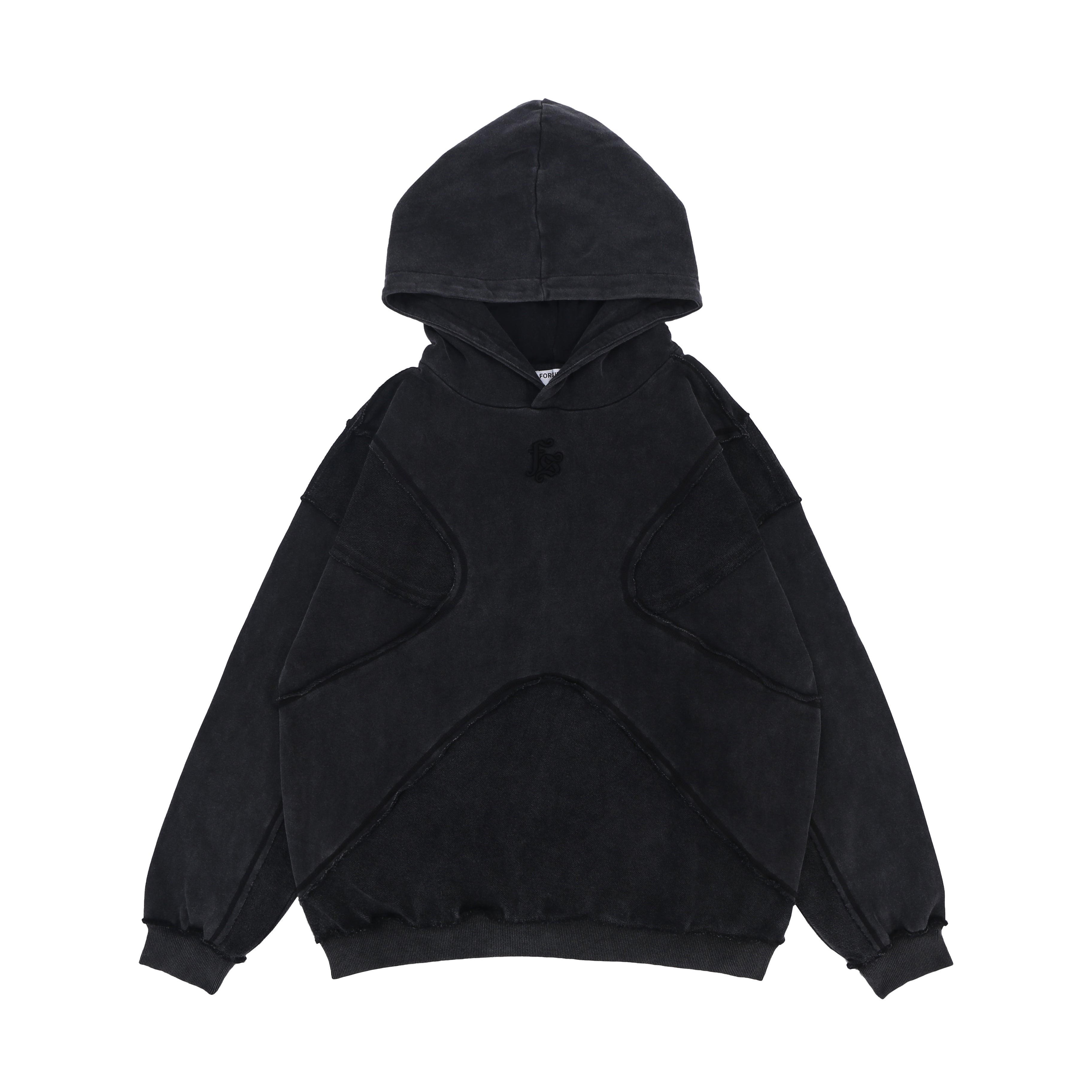 Washed Hoodie | Panelled Streetwear Pullover