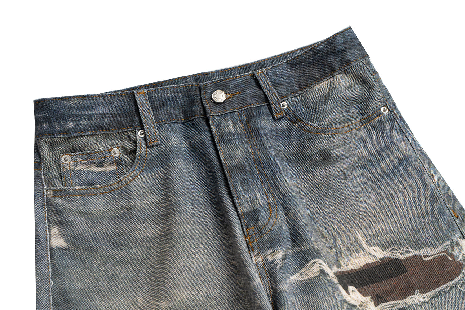 Snake Patch Destroyed | Distressed Jeans - Santo