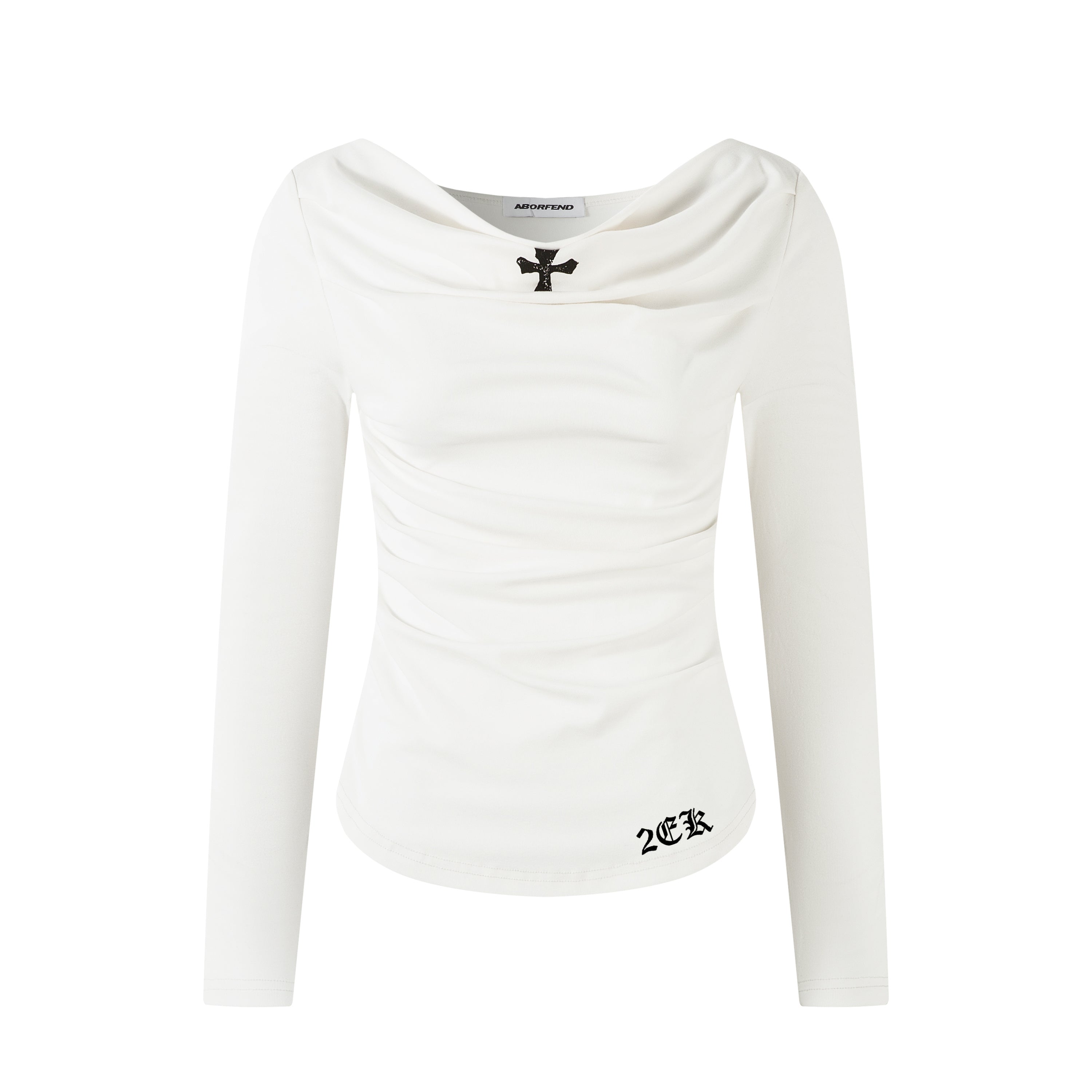 Cross Drape | One Shoulder Ruched Tee