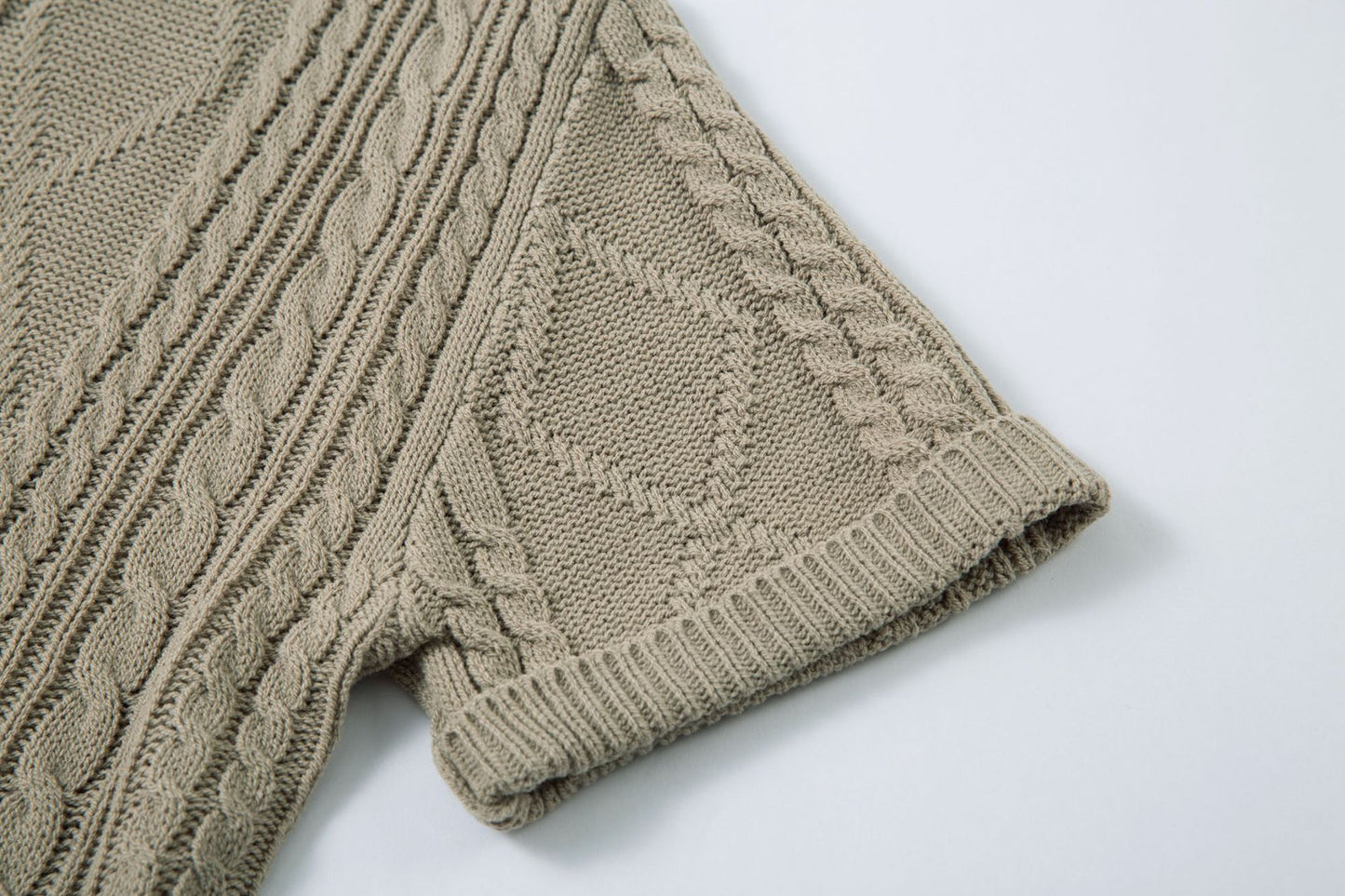 Cable Knit | Textured T-shirt - Santo