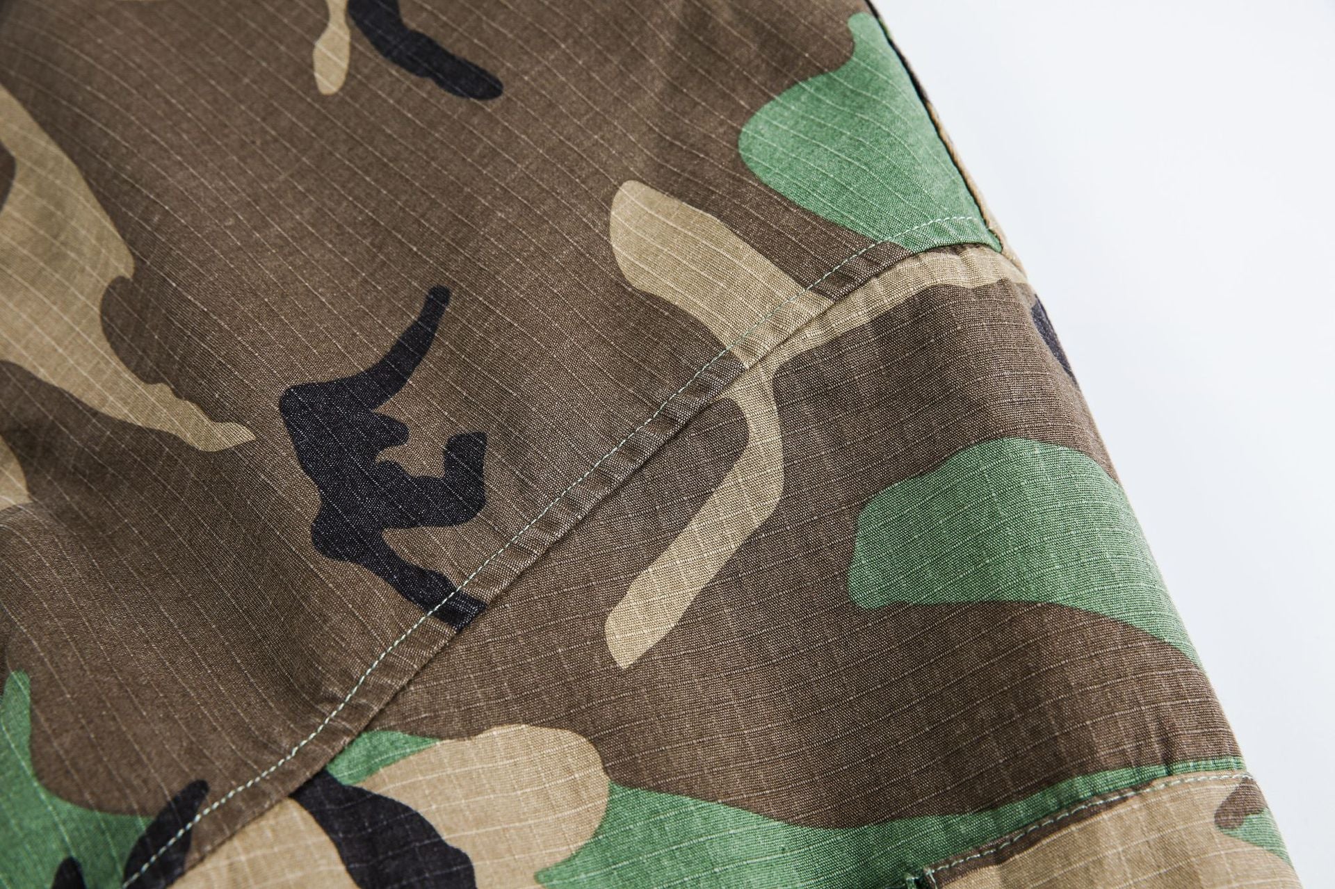 Camouflage Fur Collar | Reversible Cotton Jacket