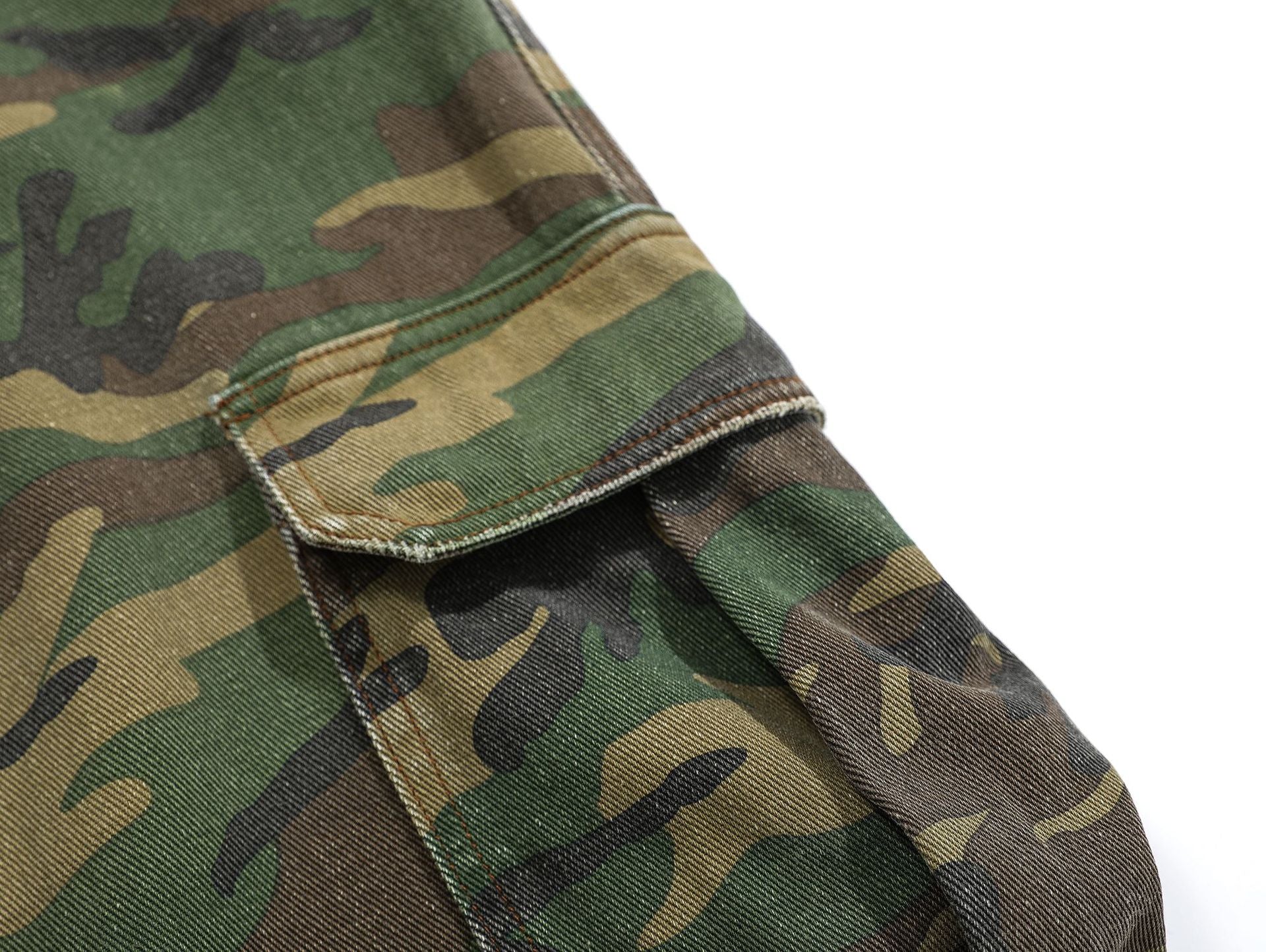 Ripped Camouflage Flared | Cargo Pants - Santo