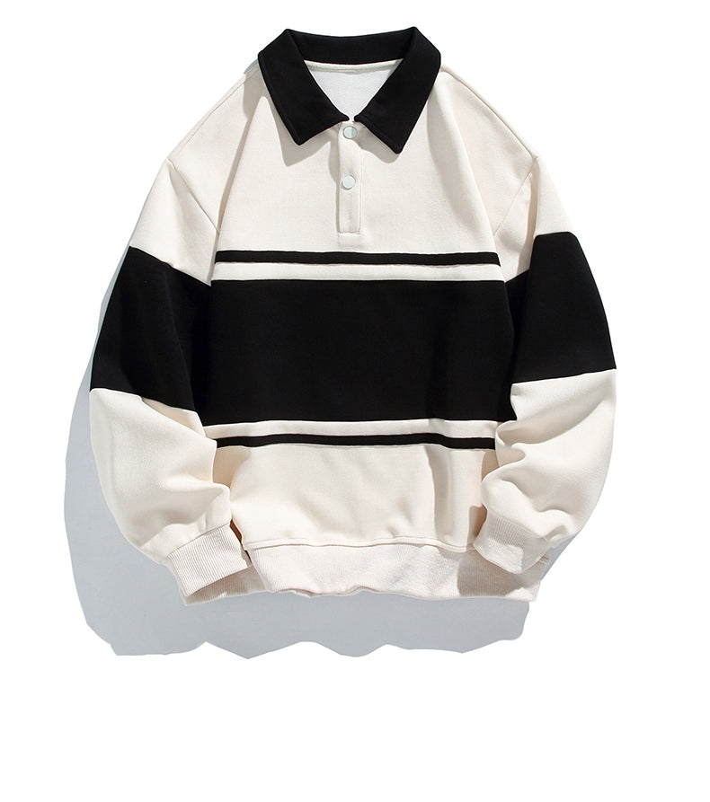 Classic Stripes | Timeless Polo Sweatshirt - Santo