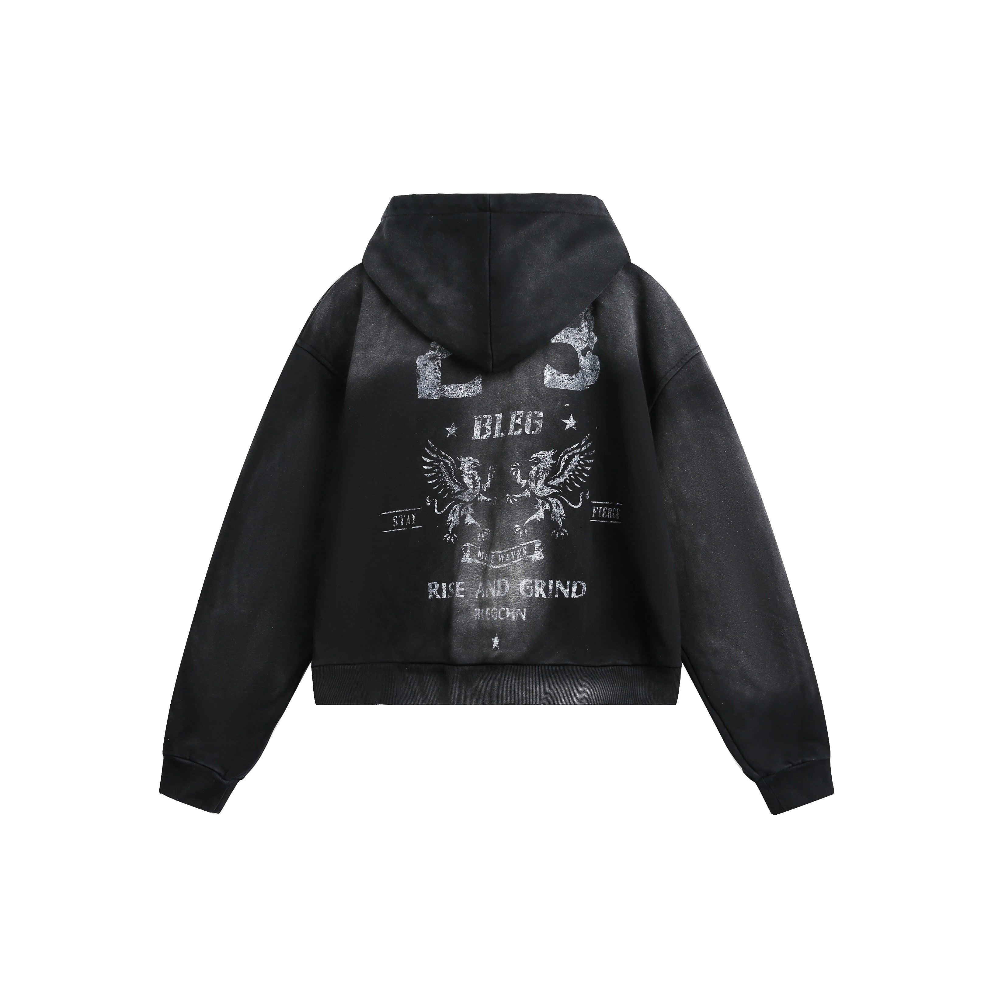 Grunge Street Print | Zip Up Hoodie