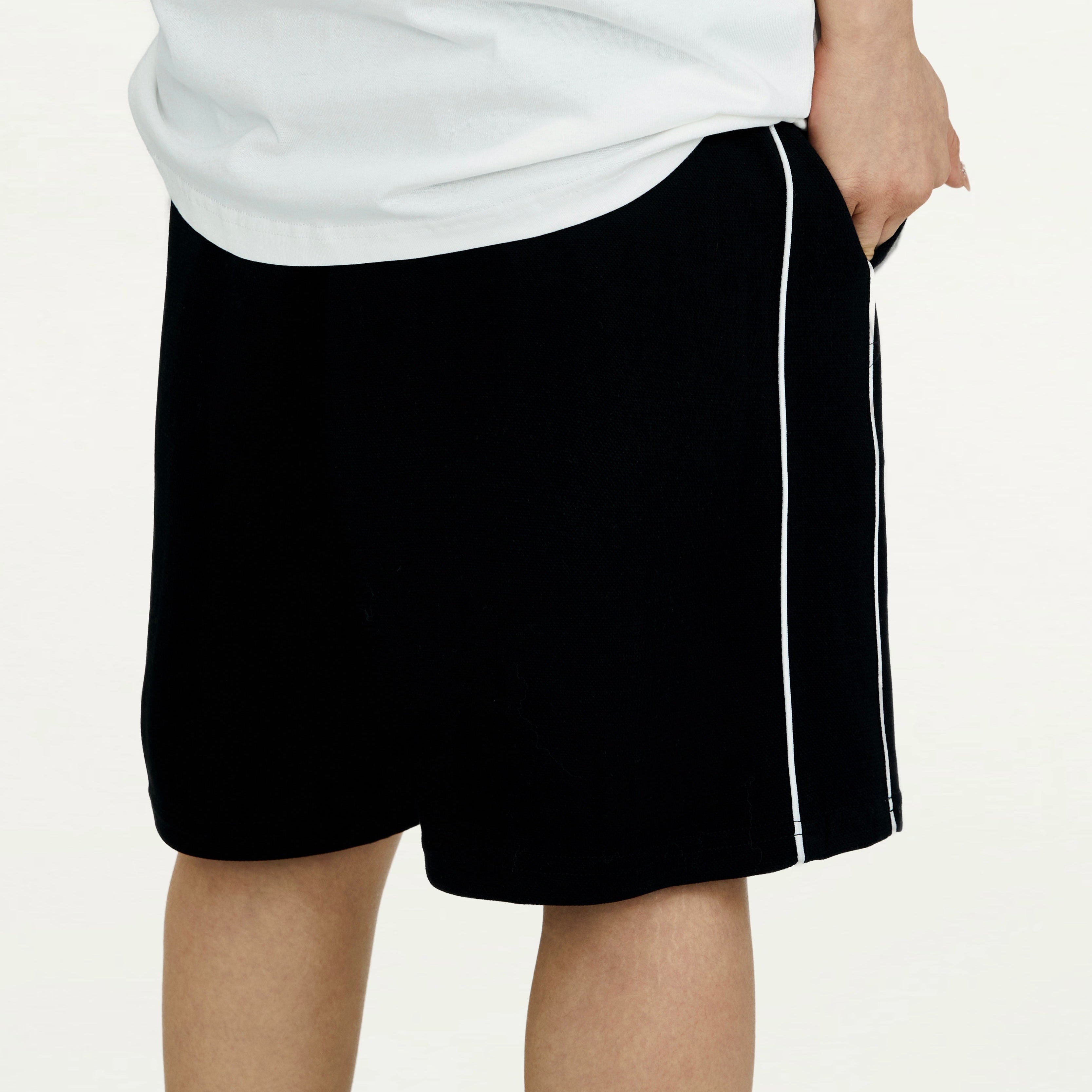 Sportive Chic | White Panel Shorts