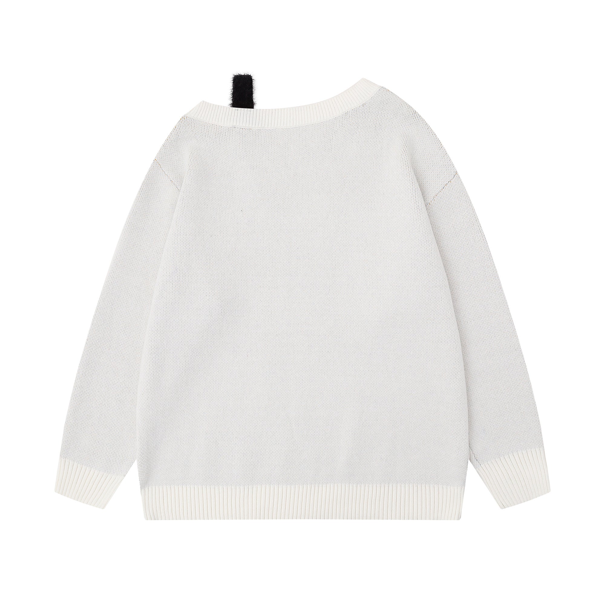 Fuzzy Vibe | Faux Fur Collar Knit Top