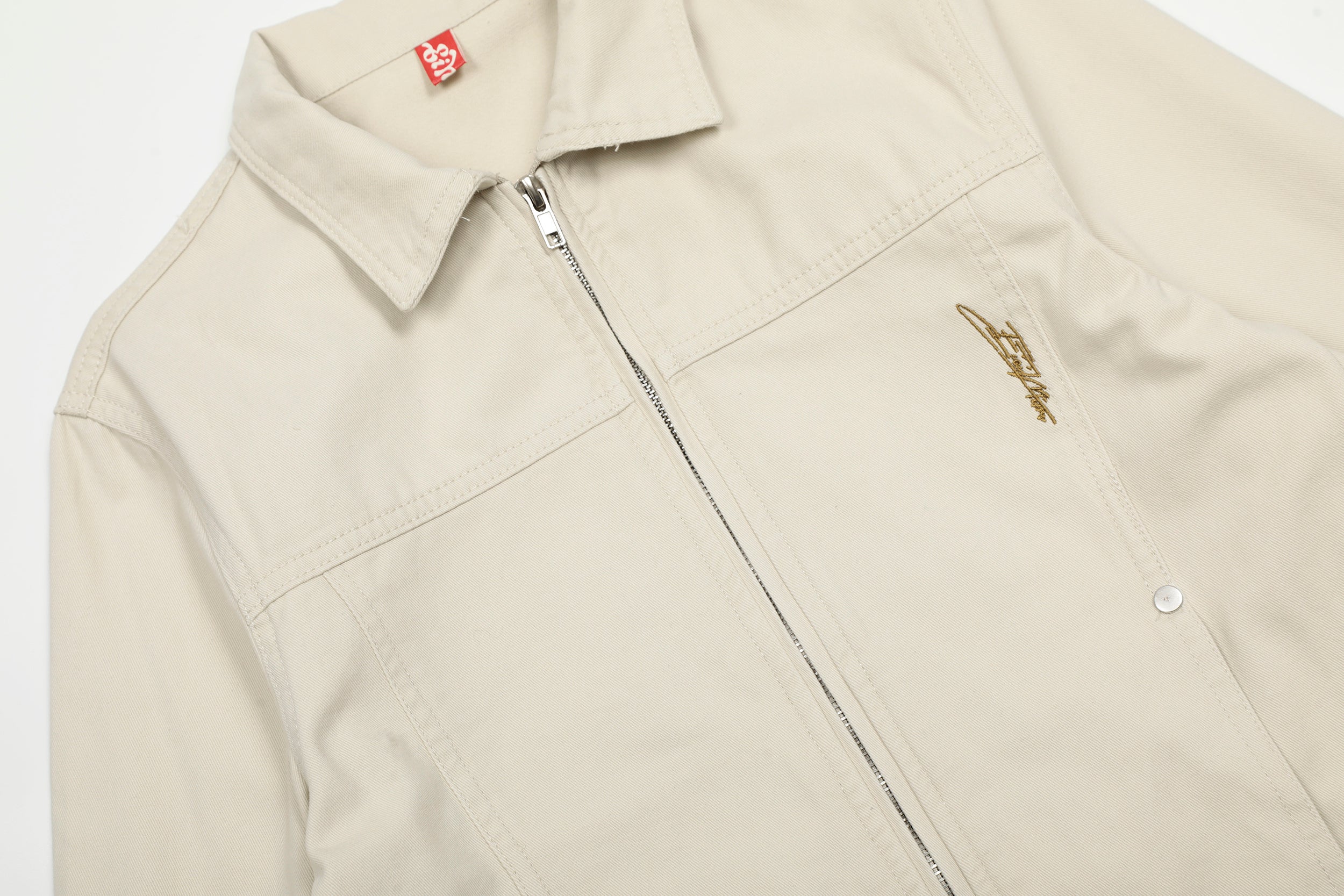 Steel Fade | Minimalist Zip-Up Denim Jacket