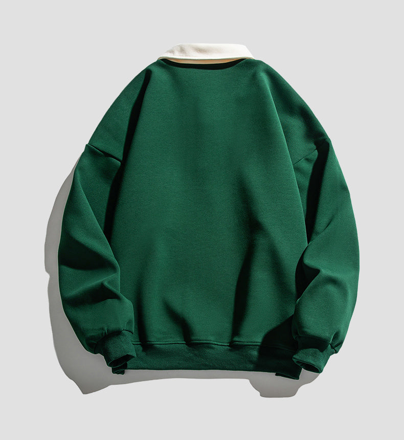 Classic Vibe | Casual Polo Sweatshirt - Santo