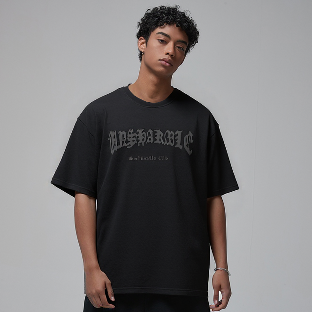 Spine Wing | Gothic Print T-Shirt - Santo