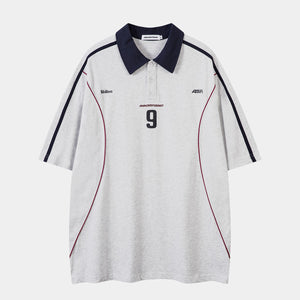 NO.9 | Sporty Polo Soccer Jersey - Santo