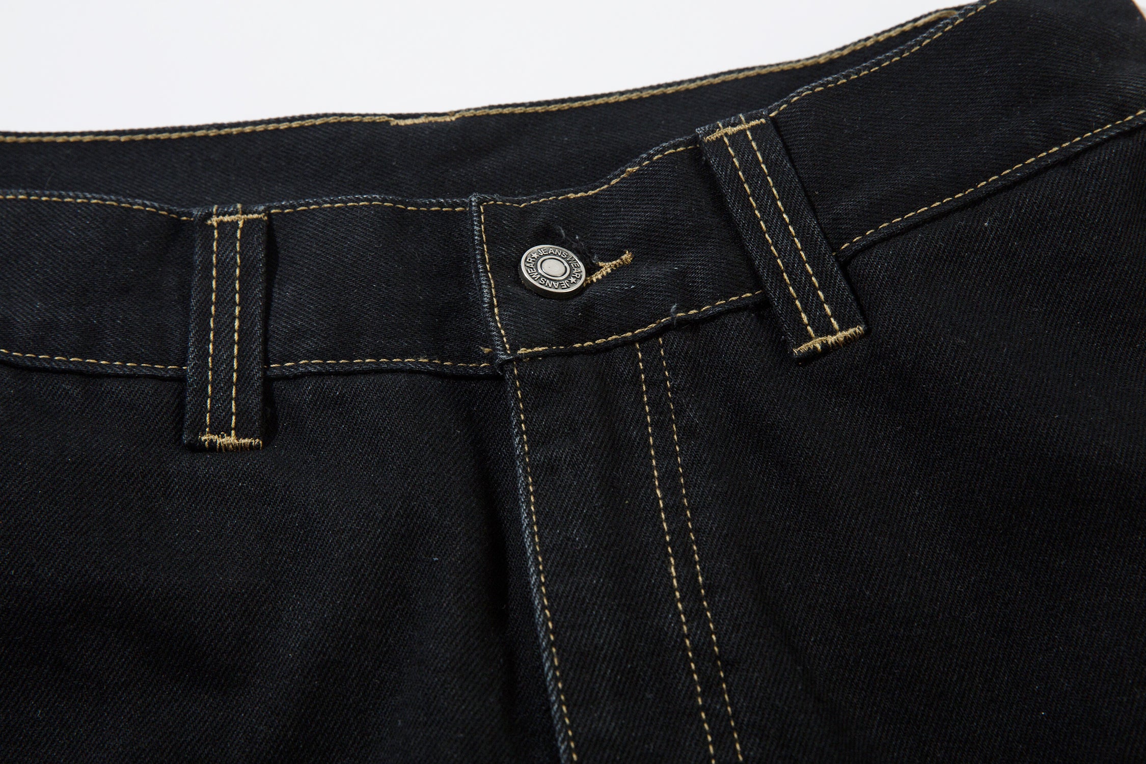 Geometric Stitch | Black Jeans - Santo