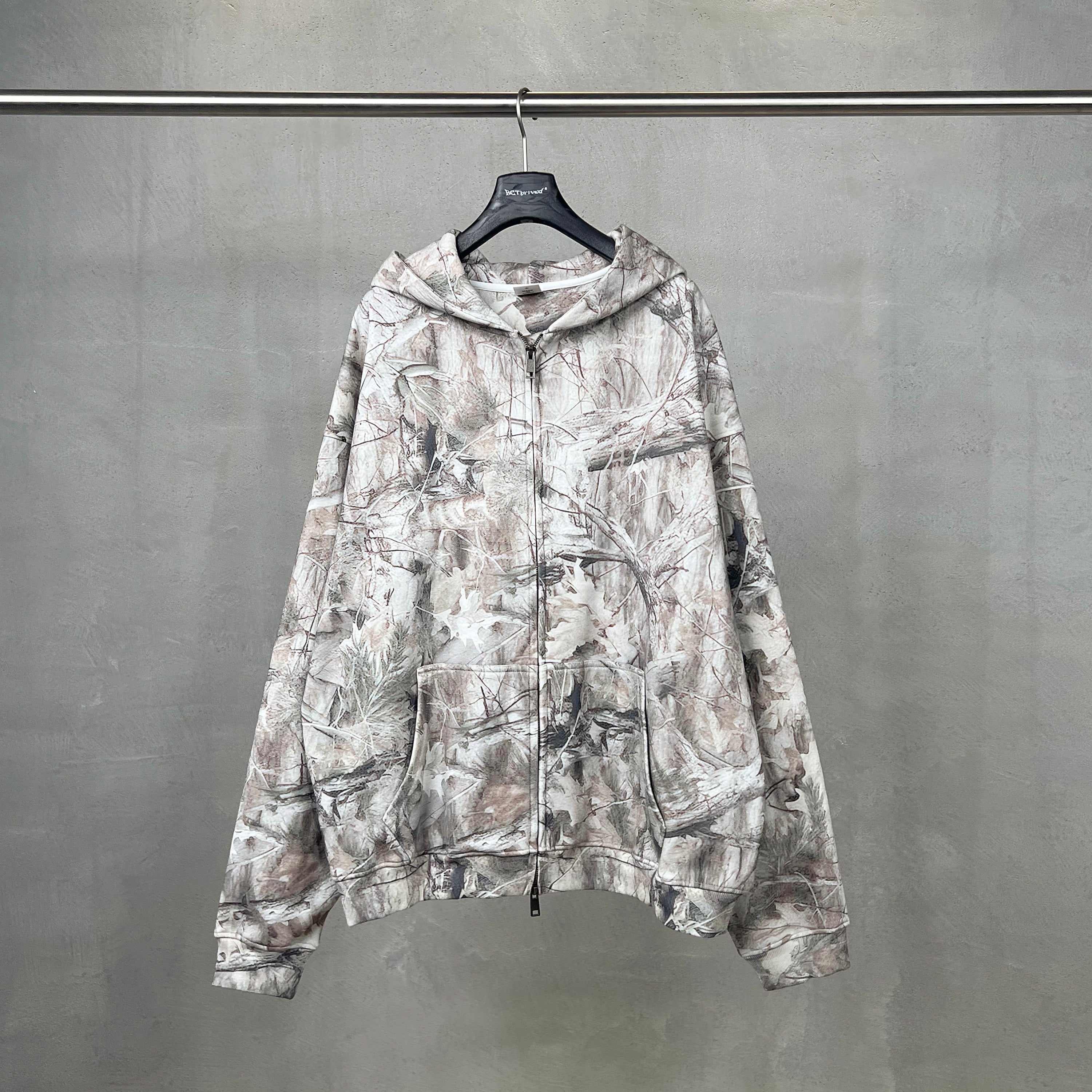 Forest Camo | Oversized Zip-Up Hoodie