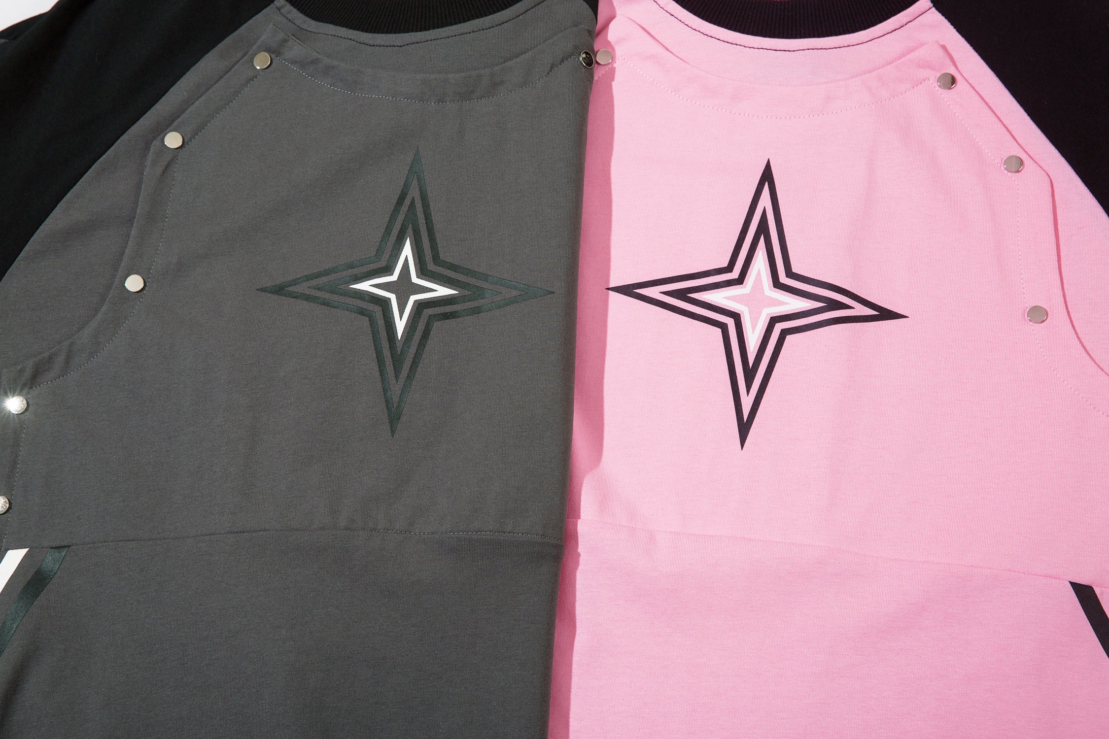 Star Panel Contrast | Patchwork Sweatshirt - Santo