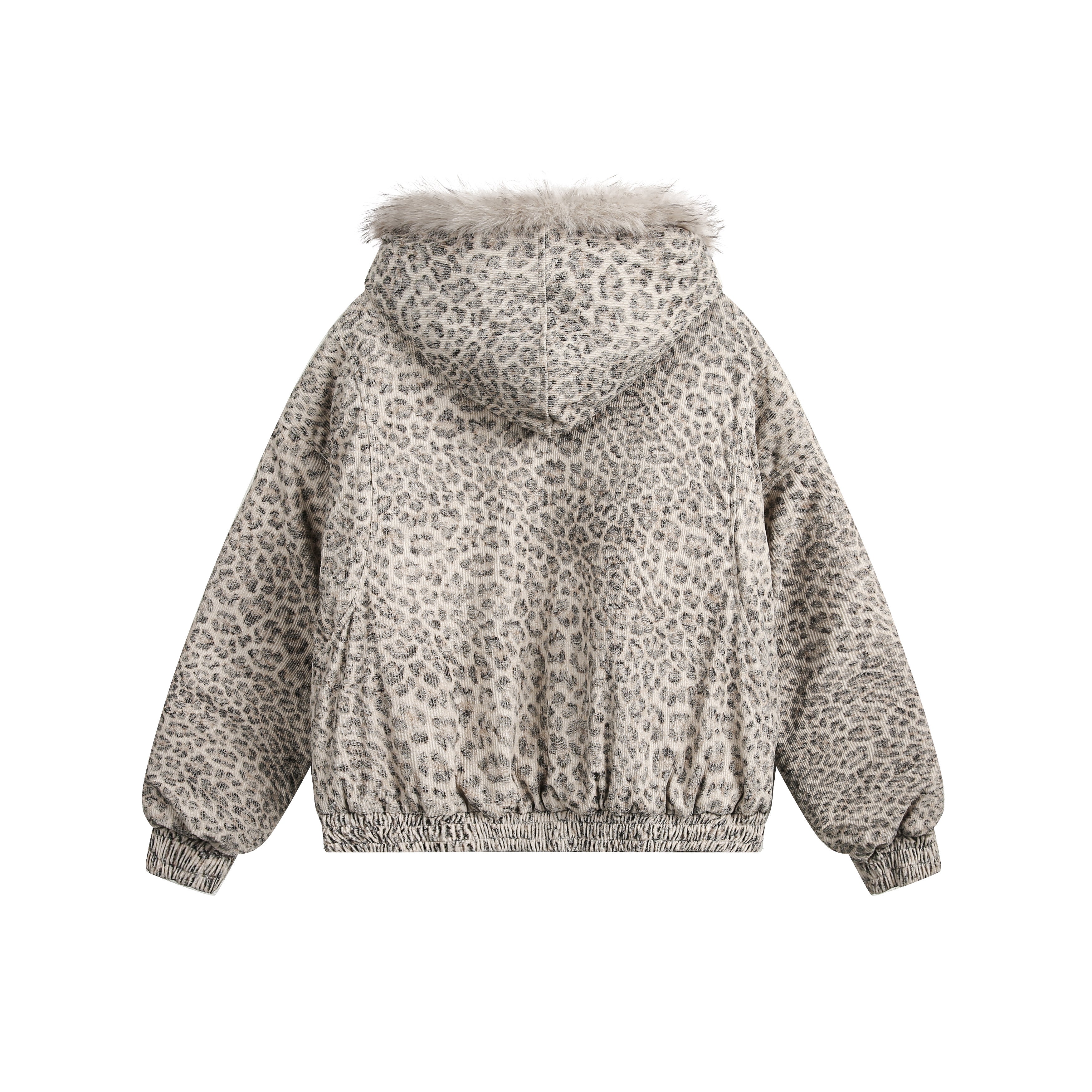 Leopard Patterned / Faux Fur Jacket