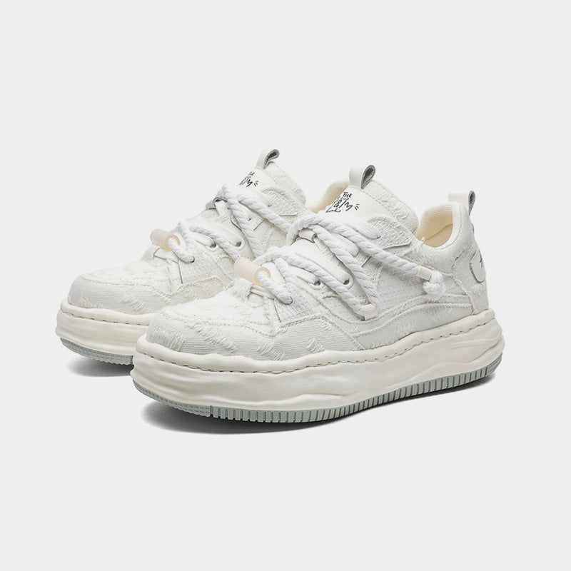 Edge | Distressed Platform Sneakers
