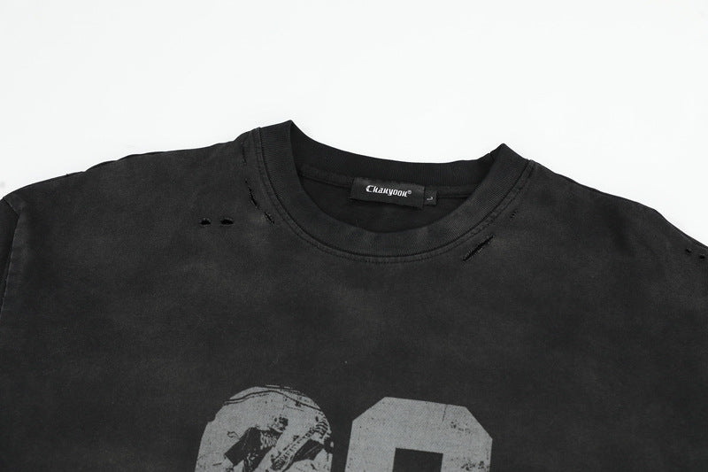 09 | Distressed Long Sleeve T-Shirt - Santo