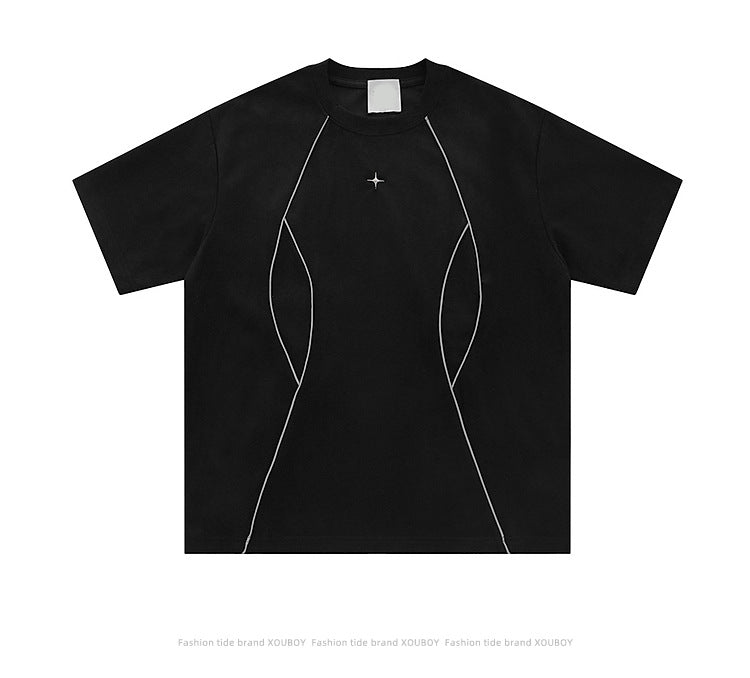 Futuristic | Hip Hop Star Rivet T Shirt - Santo