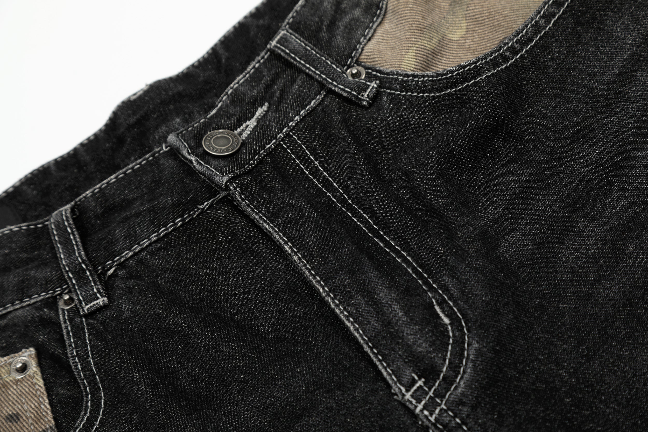 Unisex Wide-Legged Patchwork Shorts | Distressed Denim