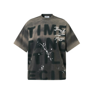 Spray Graphic Print | Oversized T-Shirt - Santo