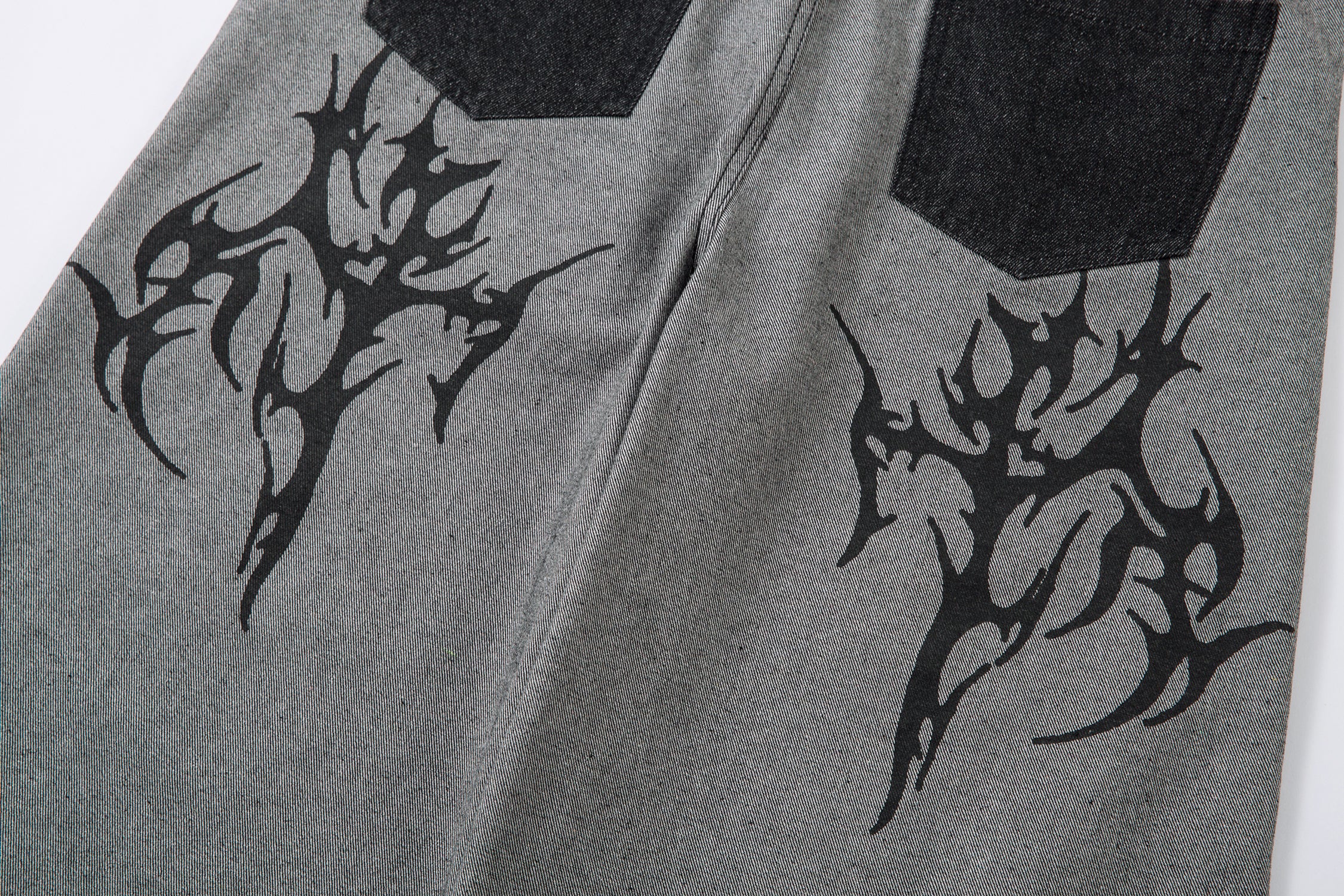 Tribal Flame Print | Baggy Jeans