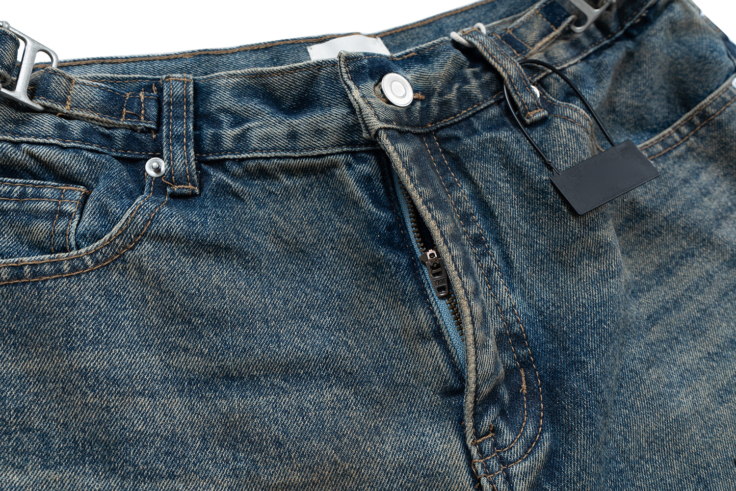 Deconstructed Denim Camo | Layered Jeans - Santo
