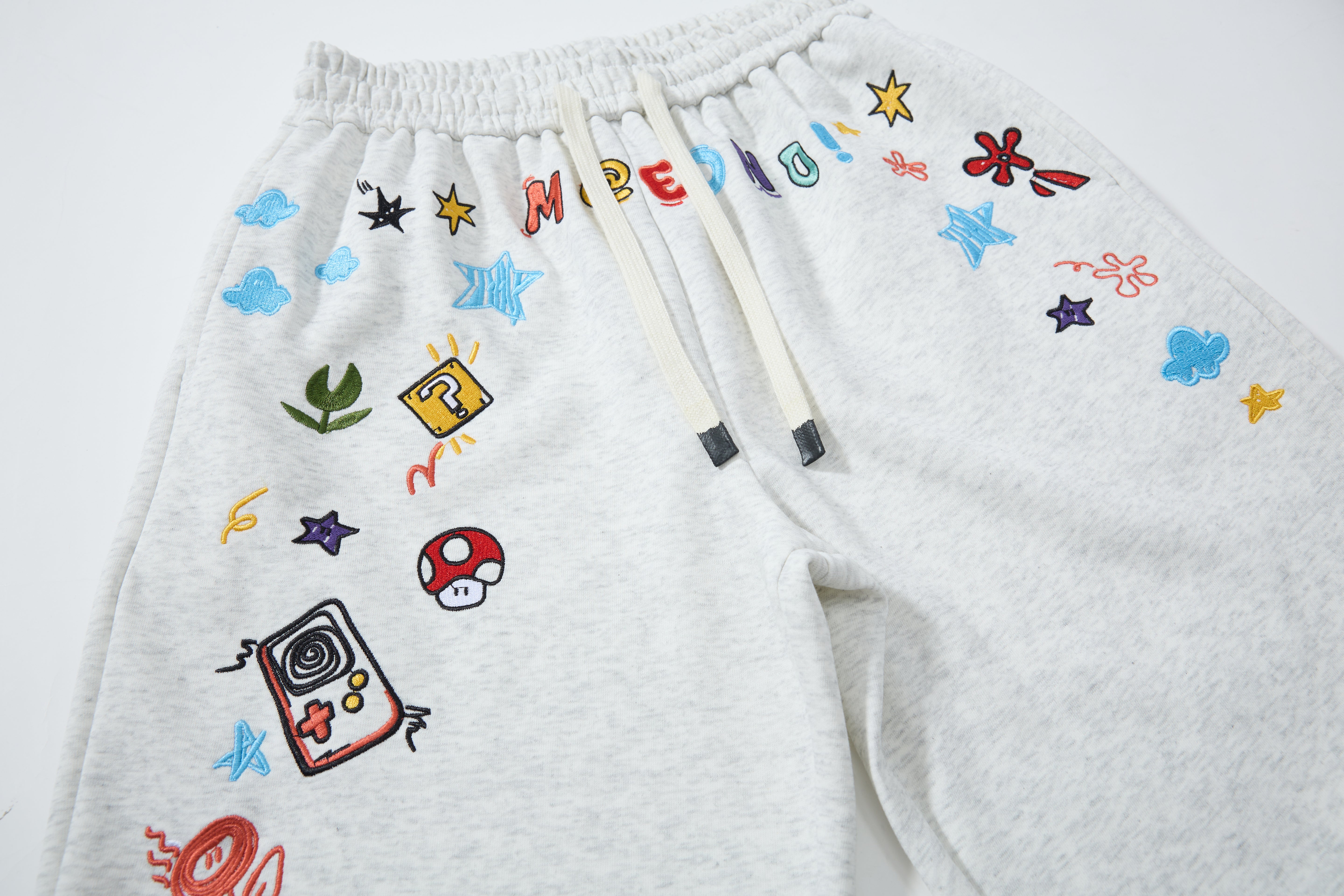 Cartoon Patch Decor | Loose Sweatpants - Santo